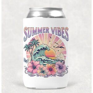 Summer Vibes 12OZ Beverage Koozie Neoprene Drink Can Cooler